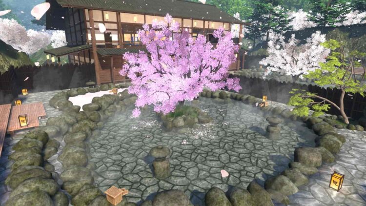VRChat 望郷の春咲く処-Nostalgic-Spring-Riverside- 桜